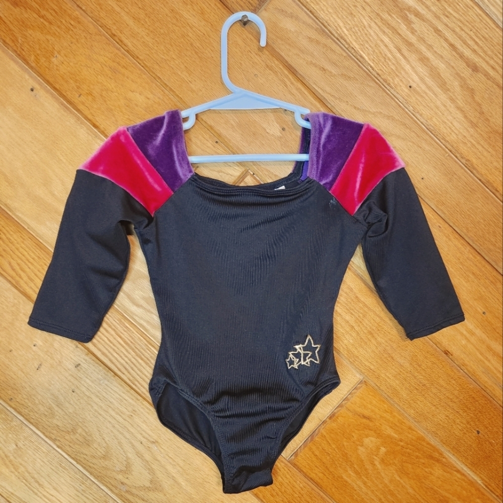 Danskin Freestyle xs 4/5 black, pink, and purple leotard